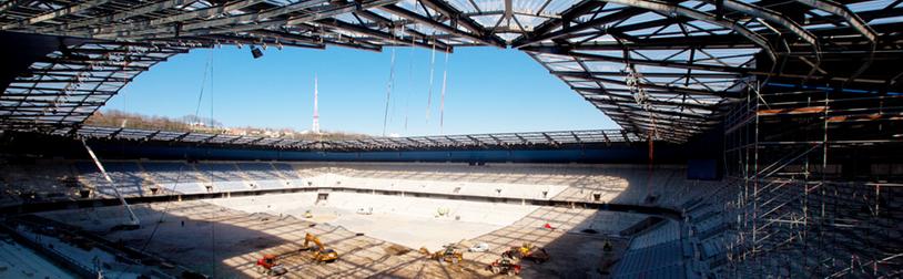 Low-carbon cement for the first positive-energy stadium in F